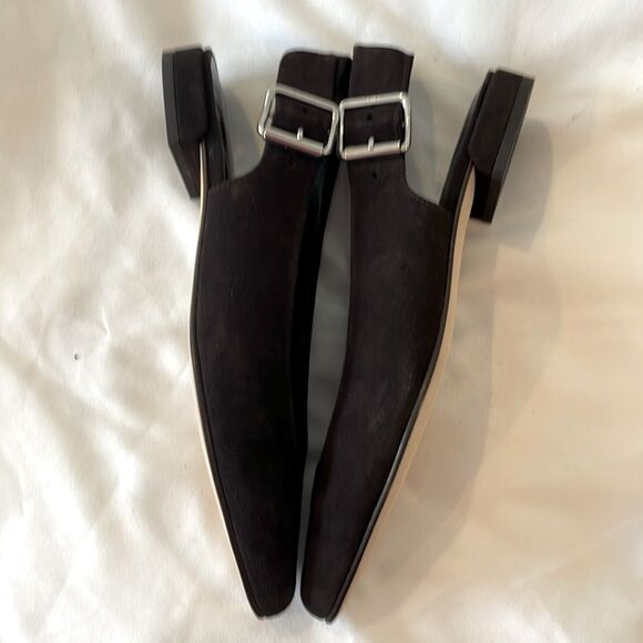 STUART WEITZMAN BROWN SUEDE SLINGBACK FLATS. NEW - Picture 3 of 8